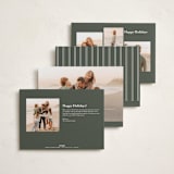 "Scripted Merry" - Holiday Cards in Pine by Brianne Larsen - Back of Card Options