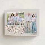 "Scripted Merry" - Holiday Cards in Snickerdoodle by Brianne Larsen - Folded Card
