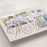 "Scripted Merry" - Holiday Cards in Snickerdoodle by Brianne Larsen - Detail