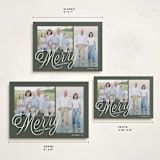 "Scripted Merry" - Holiday Cards in Pine by Brianne Larsen - Formats Available