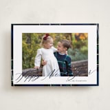 "Yule Plaid" - Holiday Cards in Navy by Cindy Reynolds - Front