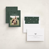 "Bow-tied" - Holiday Cards in Evergreen by Melanie Kosuge - Assembled