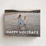 "Simple Type" - Holiday Cards in Linen by Angela Thompson - Folded Card