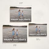 "Simple Type" - Holiday Cards in Linen by Angela Thompson - Formats Available