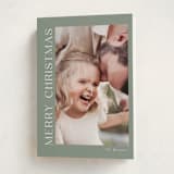 "Merry" - Holiday Cards in Sage by Angela Thompson - Folded Card