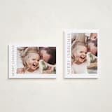 "Merry" - Holiday Cards in Cotton by Angela Thompson - Photo Orientation Options