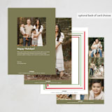 "Colorblock" - Holiday Cards in Stocking by Megan Davis - Back of Card Options
