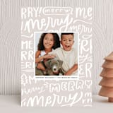 "Lots of Merrys" - Holiday Cards in Sand by Olivia Goree - Front
