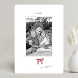 "Stamped with a Bow" - Holiday Cards in Candy Cane by Mere Paper - Front