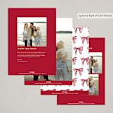 "Stamped with a Bow" - Holiday Cards in Candy Cane by Mere Paper - Back of Card Options