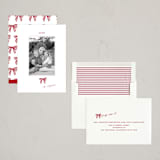 "Stamped with a Bow" - Holiday Cards in Candy Cane by Mere Paper - Assembled