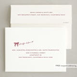 "Stamped with a Bow" - Holiday Cards in Candy Cane by Mere Paper - FREE Recipient Addressing