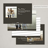 "Postcard Script" - Holiday Cards in Chimney Smoke by Katharine Watson - Back of Card Options