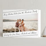 "Postcard Script" - Holiday Cards in Chimney Smoke by Katharine Watson - Folded Card