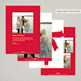 "spool" - Holiday Cards in Crimson by Jennifer Lew - Back of Card Options