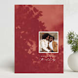 "Penumbra" - Holiday Cards in Cranberry by Snow and Ivy - Front
