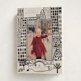"City Sketch" - Holiday Cards in Licorice by Ekko Studio - Folded Card