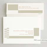 "Checker" - Holiday Cards in Latte by Kennedi Shaw - FREE Recipient Addressing