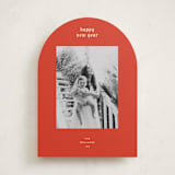 "hued mat" - Holiday Cards in Persimmon by Carrie Moradi - Front