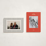 "hued mat" - Holiday Cards in Persimmon by Carrie Moradi - Photo Orientation Options
