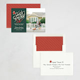 "Santa Stop" - Holiday Cards in Evergreen by Carrie ONeal - Assembled