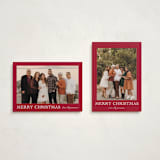 "Engraved Holiday" - Holiday Cards in Cherry by Chris Griffith - Photo Orientation Options
