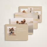 "Classically" - Holiday Cards in Sand by Christy Hy Lee - Back of Card Options