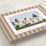 "Southern Sripes" - Holiday Cards in Azalea by Cindy Reynolds - Detail