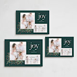 "MULTI BLOOM" - Holiday Cards in Evergreen by Melanie Kosuge - Formats Available