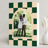 "Checkered Arch" - Holiday Cards in Pine by Baumbirdy - Folded Card
