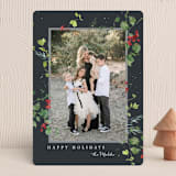 "Festive Ivy" - Holiday Cards in Midnight by Kelly Ventura - Front