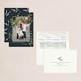 "Festive Ivy" - Holiday Cards in Midnight by Kelly Ventura - Assembled