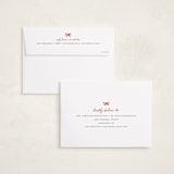 "Bow" - Holiday Cards in Poinsettia by Pixel and Hank - FREE Recipient Addressing