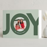 "joy joy" - Holiday Cards in Mint by Erin Deegan - Folded Card