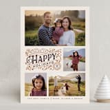 "Vintage Gallery" - Holiday Cards in Cream by Jill Means - Front