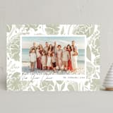 "Terra Cotta Floral Border" - Holiday Cards in Sage by Erika Firm - Front