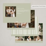 "Terra Cotta Floral Border" - Holiday Cards in Sage by Erika Firm - Back of Card Options