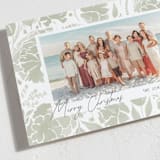 "Terra Cotta Floral Border" - Holiday Cards in Sage by Erika Firm - Detail