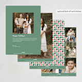 "Geo Holly" - Holiday Cards in Pine by Ashley Presutti Beasley - Back of Card Options