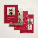"Our Merry Mayhem" - Holiday Cards in Holly Berry by Robert and Stella - Back of Card Options