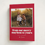 "Our Merry Mayhem" - Holiday Cards in Holly Berry by Robert and Stella - Folded Card