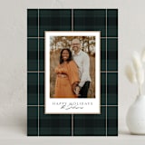 "Chic Plaid" - Holiday Cards in Blue Spruce by Kate Ahn - Front