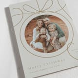 "Ornament Frame" - Holiday Cards in Cinder by Erin German - Detail