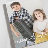 "Playful Script" - Holiday Cards in Cotton by Melanie Severin - Detail