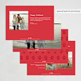 "Puppy Love and Joy" - Holiday Cards in Snow by Hooray Creative - Back of Card Options