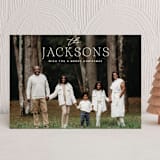 "Simple Surname" - Holiday Cards in Snowflakes by Ekko Studio - Front