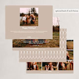 "Simple Surname" - Holiday Cards in Snowflakes by Ekko Studio - Back of Card Options