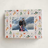 "Festive icons" - Holiday Cards in Blue Spruce by Sarah Knight - Folded Card