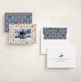 "Festive icons" - Holiday Cards in Blue Spruce by Sarah Knight - Assembled
