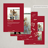 "Noël moderne" - Holiday Cards in Mulled Wine by Benita Crandall - Back of Card Options